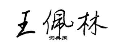 王正良王佩林行書個性簽名怎么寫