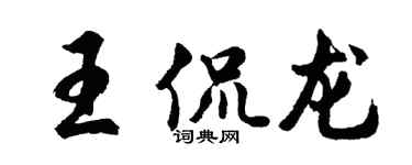 胡問遂王侃龍行書個性簽名怎么寫