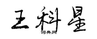 曾慶福王科星行書個性簽名怎么寫