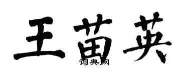 翁闓運王苗英楷書個性簽名怎么寫