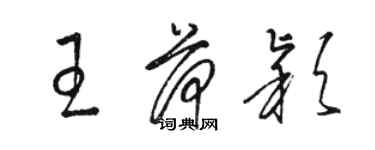 駱恆光王荷穎草書個性簽名怎么寫