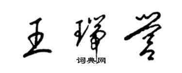 梁錦英王瑞營草書個性簽名怎么寫