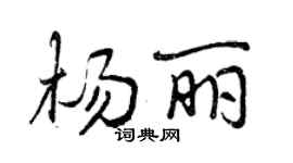 曾慶福楊麗行書個性簽名怎么寫