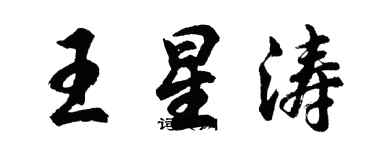 胡問遂王星濤行書個性簽名怎么寫