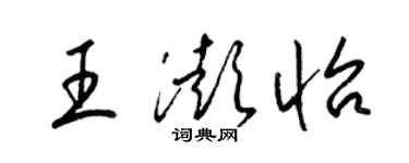 梁錦英王澎怡草書個性簽名怎么寫