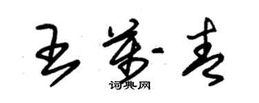 朱錫榮王萬青草書個性簽名怎么寫