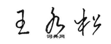 駱恆光王水松草書個性簽名怎么寫