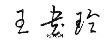 駱恆光王書玲草書個性簽名怎么寫