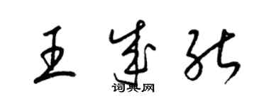 梁錦英王成能草書個性簽名怎么寫