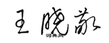 駱恆光王曉敬草書個性簽名怎么寫