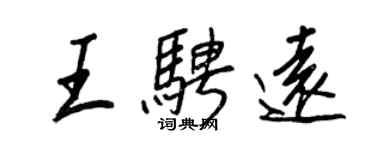 王正良王騁遠行書個性簽名怎么寫