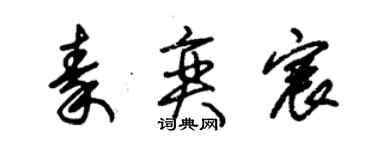 朱錫榮秦奕宸草書個性簽名怎么寫