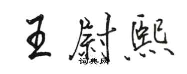 駱恆光王尉熙行書個性簽名怎么寫