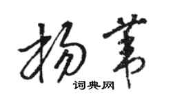 駱恆光楊葦草書個性簽名怎么寫