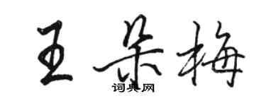駱恆光王朵梅行書個性簽名怎么寫