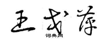 曾慶福王戈萍草書個性簽名怎么寫