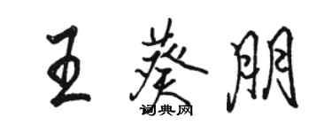 駱恆光王葵朋行書個性簽名怎么寫