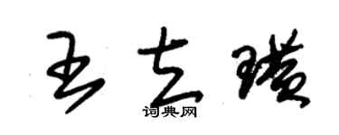 朱錫榮王立璜草書個性簽名怎么寫
