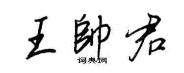 王正良王帥君行書個性簽名怎么寫