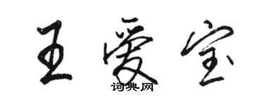 駱恆光王愛寶行書個性簽名怎么寫