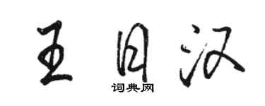 駱恆光王日漢行書個性簽名怎么寫
