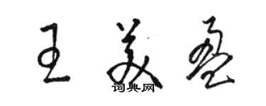 駱恆光王美盈草書個性簽名怎么寫