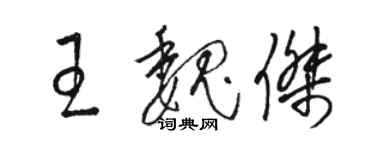 駱恆光王魏傑草書個性簽名怎么寫