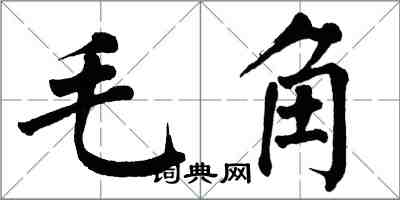翁闓運毛角楷書怎么寫