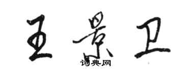 駱恆光王景衛行書個性簽名怎么寫