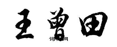胡問遂王曾田行書個性簽名怎么寫