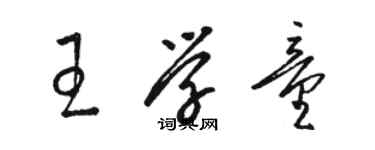 駱恆光王學童草書個性簽名怎么寫