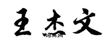 胡問遂王傑文行書個性簽名怎么寫