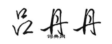 駱恆光呂丹丹行書個性簽名怎么寫