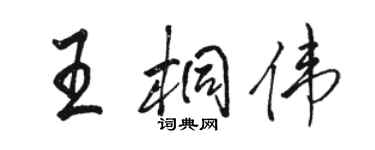 駱恆光王桐偉行書個性簽名怎么寫