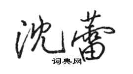 駱恆光沈蕾行書個性簽名怎么寫