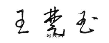駱恆光王楚玉草書個性簽名怎么寫