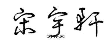 曾慶福宋宇軒草書個性簽名怎么寫