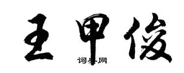 胡問遂王甲俊行書個性簽名怎么寫