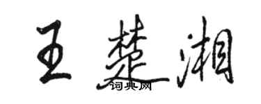 駱恆光王楚湘行書個性簽名怎么寫