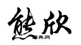 胡問遂熊欣行書個性簽名怎么寫