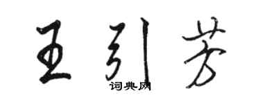駱恆光王引芳行書個性簽名怎么寫