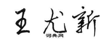 駱恆光王尤新行書個性簽名怎么寫