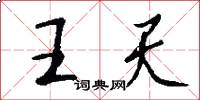 王天怎么寫好看