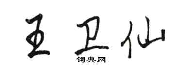 駱恆光王衛仙行書個性簽名怎么寫