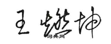 駱恆光王燃坤草書個性簽名怎么寫