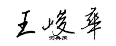 王正良王峻華行書個性簽名怎么寫