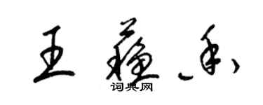 梁錦英王蘇香草書個性簽名怎么寫