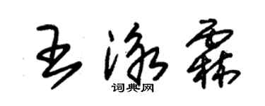 朱錫榮王泳霖草書個性簽名怎么寫