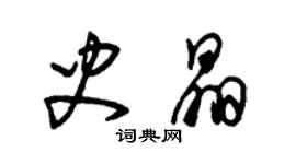 朱錫榮史晶草書個性簽名怎么寫