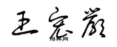 曾慶福王宏嚴草書個性簽名怎么寫